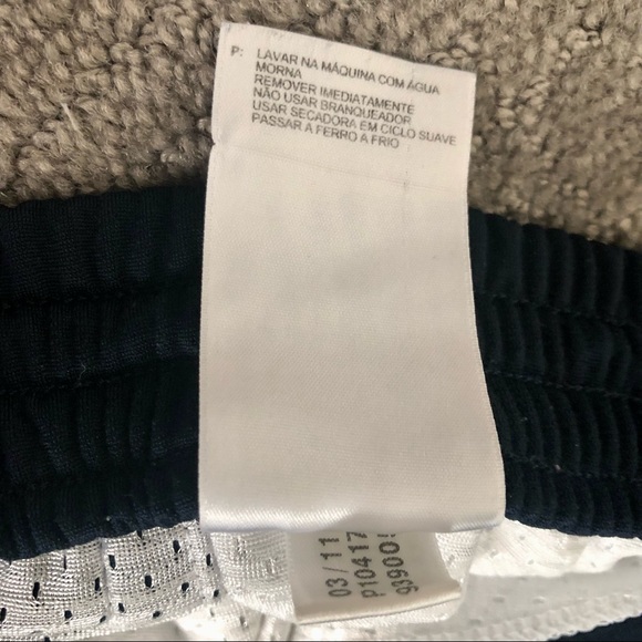 ADIDAS Men’s Navy Blue and White Stripe Track Pants - Medium - Picture 8 of 15